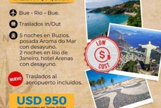 avisos de servicios Salida grupal acompañada Rio/Buzios a U$S 950